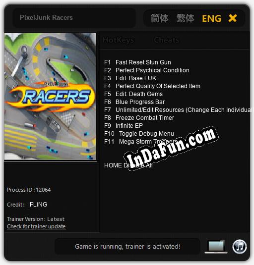 PixelJunk Racers: Trainer +11 [v1.4]