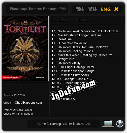Planescape Torment: Enhanced Edition: Trainer +15 [v1.2]