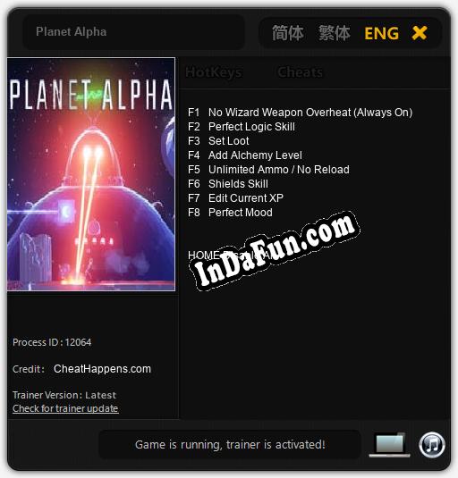 Trainer for Planet Alpha [v1.0.9]