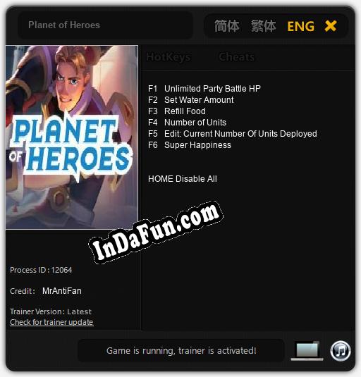 Planet of Heroes: TRAINER AND CHEATS (V1.0.71)