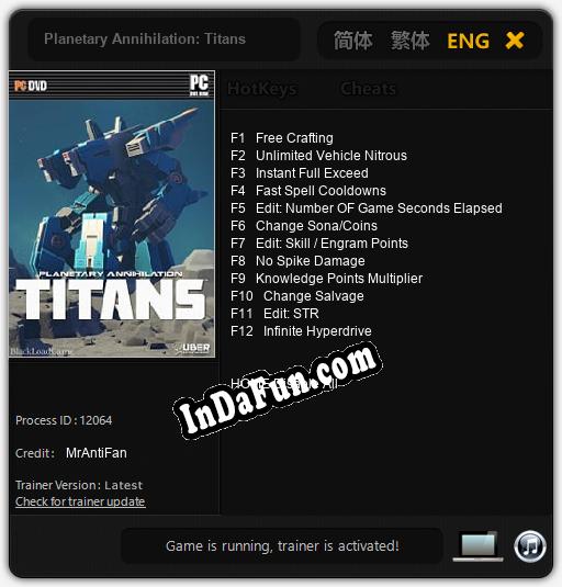 Planetary Annihilation: Titans: TRAINER AND CHEATS (V1.0.83)