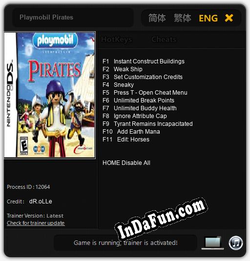 Playmobil Pirates: TRAINER AND CHEATS (V1.0.6)