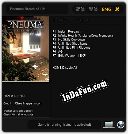 Pneuma: Breath of Life: TRAINER AND CHEATS (V1.0.70)