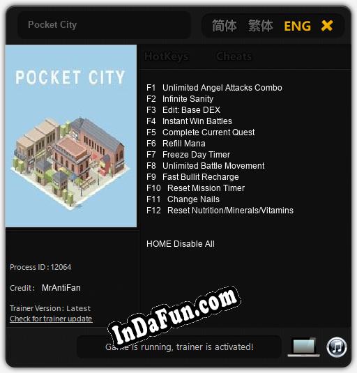 Pocket City: Trainer +12 [v1.9]