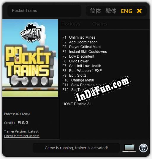 Pocket Trains: TRAINER AND CHEATS (V1.0.70)