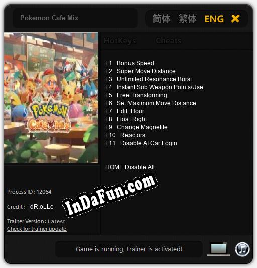 Pokemon Cafe Mix: Cheats, Trainer +11 [dR.oLLe]