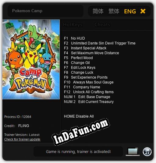 Pokemon Camp: Cheats, Trainer +14 [FLiNG]