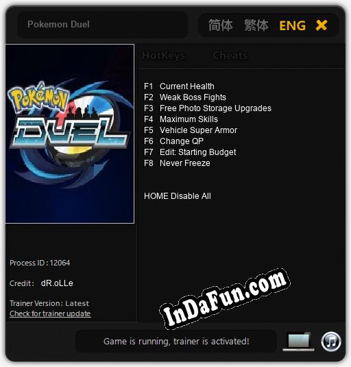 Pokemon Duel: Cheats, Trainer +8 [dR.oLLe]