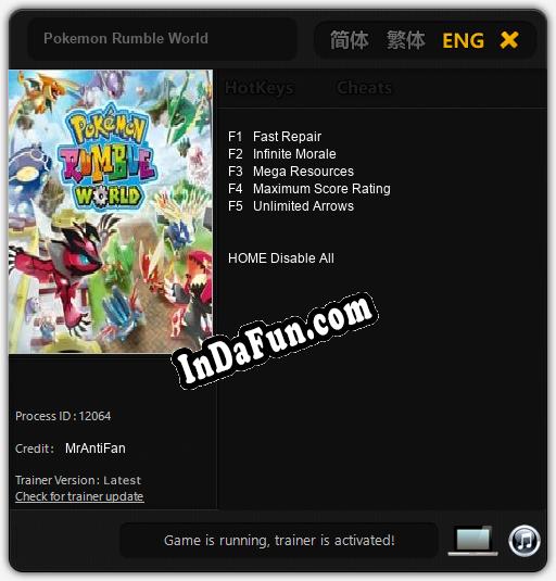 Pokemon Rumble World: Trainer +5 [v1.1]