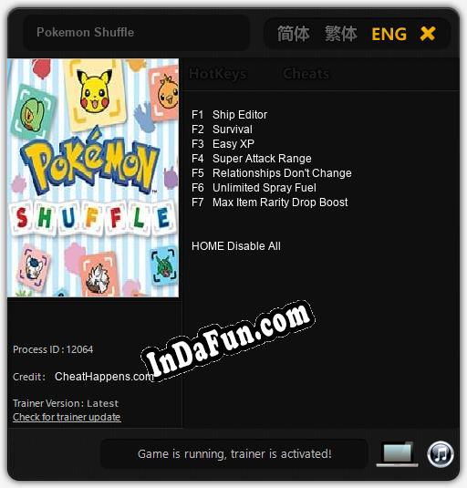 Pokemon Shuffle: TRAINER AND CHEATS (V1.0.79)