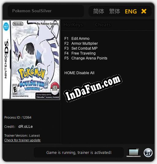 Pokemon SoulSilver: Trainer +5 [v1.9]