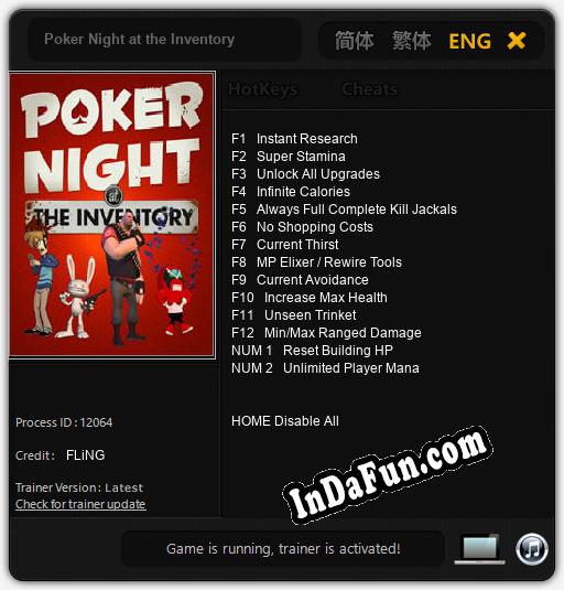 Poker Night at the Inventory: TRAINER AND CHEATS (V1.0.48)