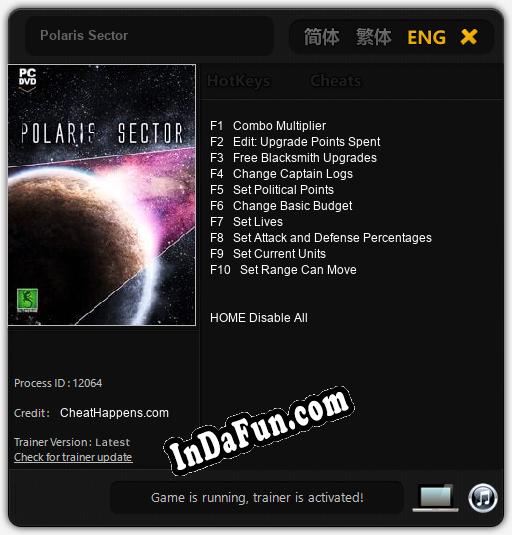 Polaris Sector: TRAINER AND CHEATS (V1.0.39)