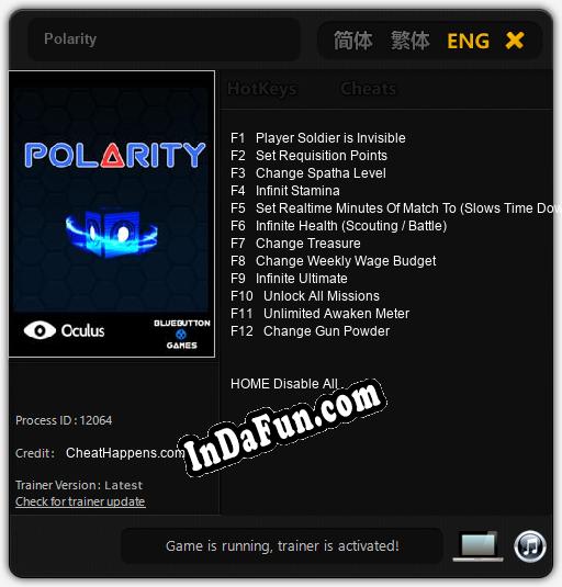 Polarity: Cheats, Trainer +12 [CheatHappens.com]