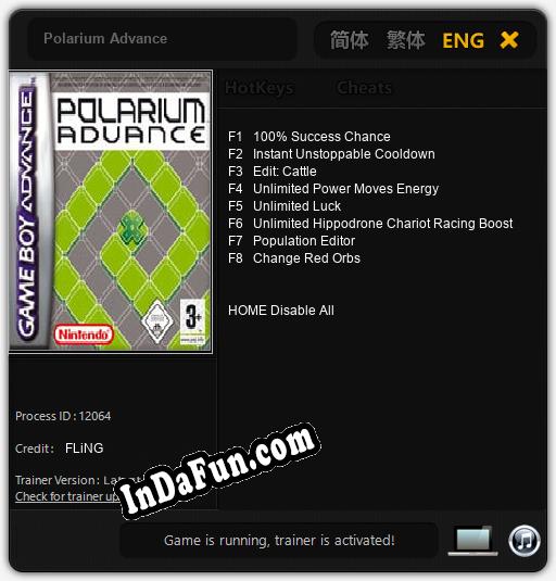 Polarium Advance: Trainer +8 [v1.6]