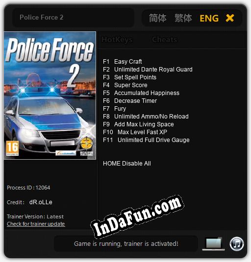 Police Force 2: Trainer +11 [v1.8]