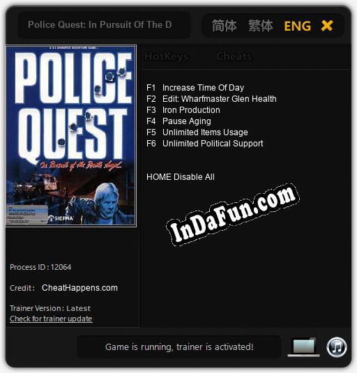 Police Quest: In Pursuit Of The Death Angel: Cheats, Trainer +6 [CheatHappens.com]