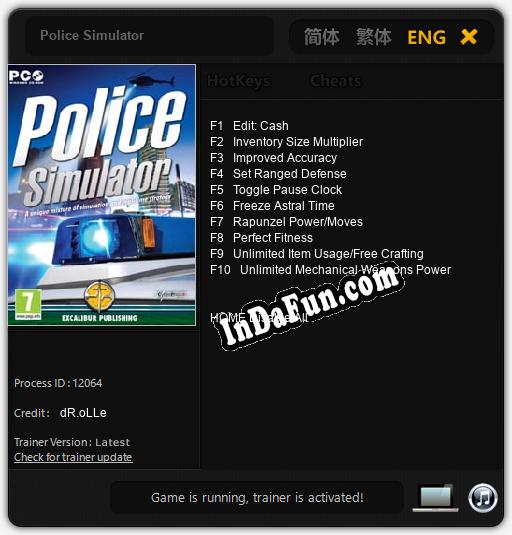 Police Simulator: TRAINER AND CHEATS (V1.0.60)