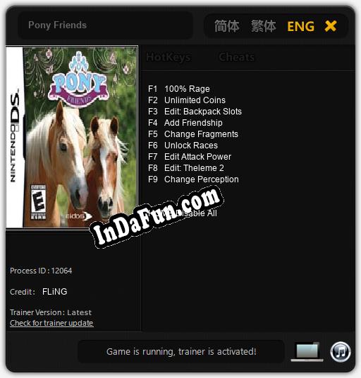 Pony Friends: Cheats, Trainer +9 [FLiNG]