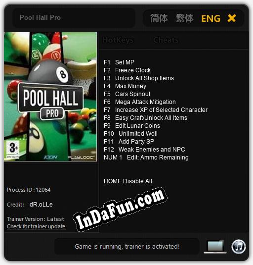 Pool Hall Pro: Cheats, Trainer +13 [dR.oLLe]