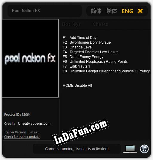 Pool Nation FX: TRAINER AND CHEATS (V1.0.82)