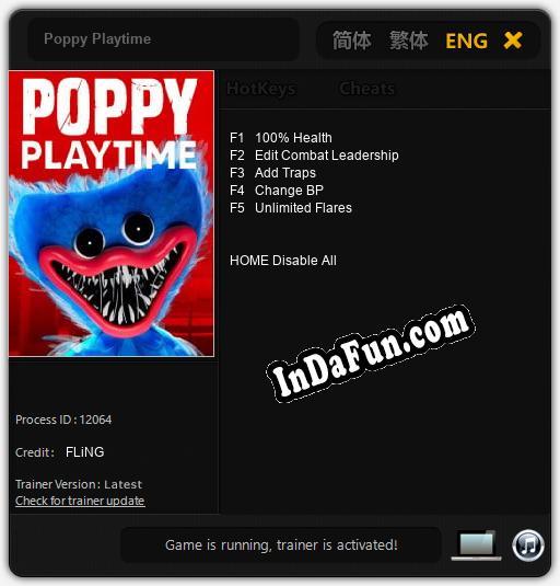 Trainer for Poppy Playtime [v1.0.5]