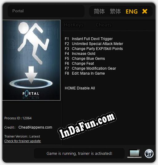 Portal: TRAINER AND CHEATS (V1.0.36)