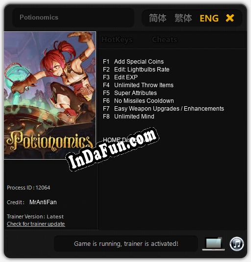 Potionomics: Trainer +8 [v1.7]