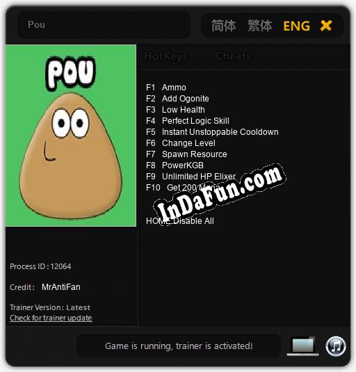 Trainer for Pou [v1.0.1]