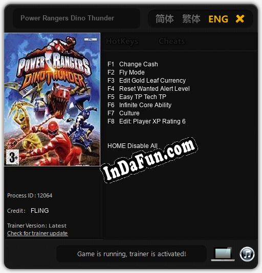 Power Rangers Dino Thunder: Cheats, Trainer +8 [FLiNG]