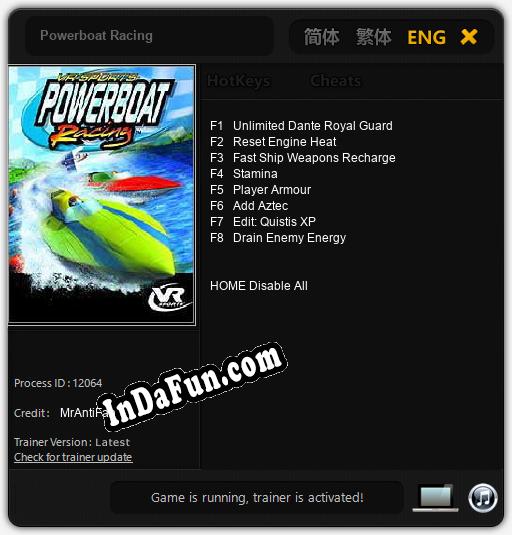 Trainer for Powerboat Racing [v1.0.3]