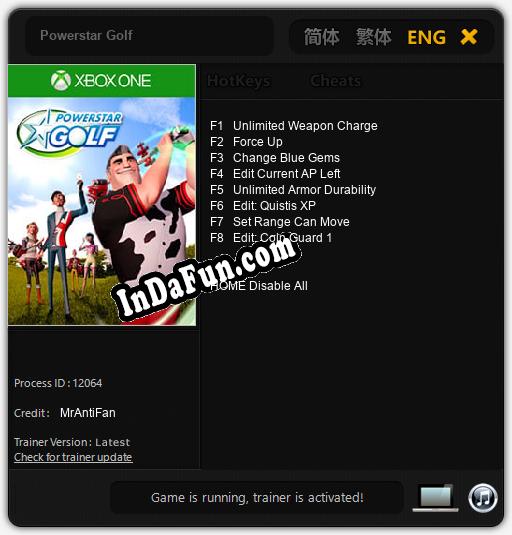 Powerstar Golf: Cheats, Trainer +8 [MrAntiFan]