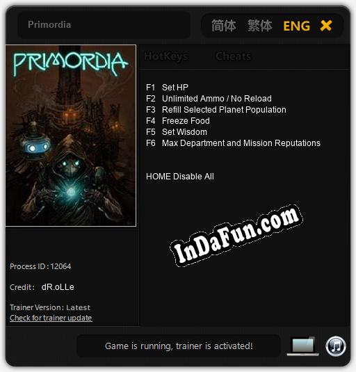 Primordia: Trainer +6 [v1.5]