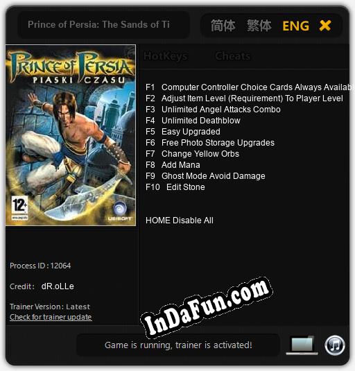 Prince of Persia: The Sands of Time: TRAINER AND CHEATS (V1.0.54)