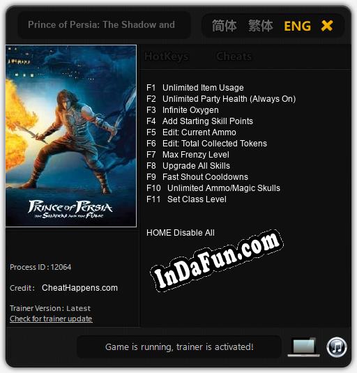 Prince of Persia: The Shadow and the Flame: Trainer +11 [v1.8]