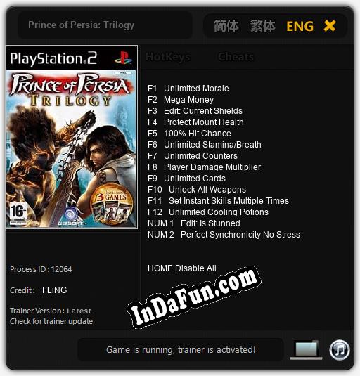 Prince of Persia: Trilogy: Trainer +14 [v1.1]
