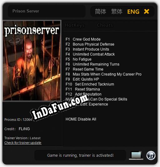 Prison Server: TRAINER AND CHEATS (V1.0.26)