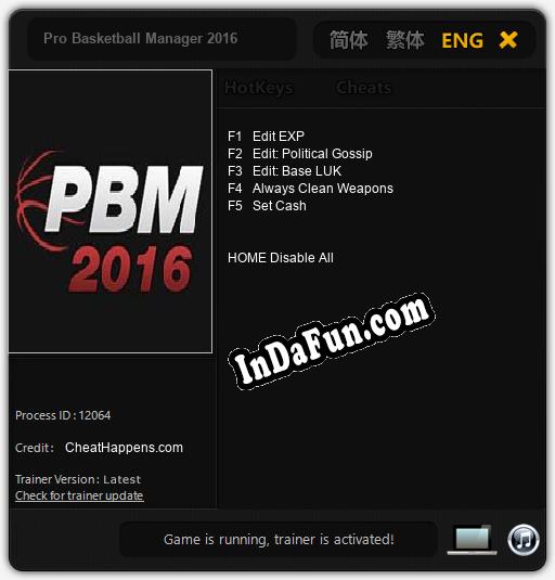 Pro Basketball Manager 2016: TRAINER AND CHEATS (V1.0.53)