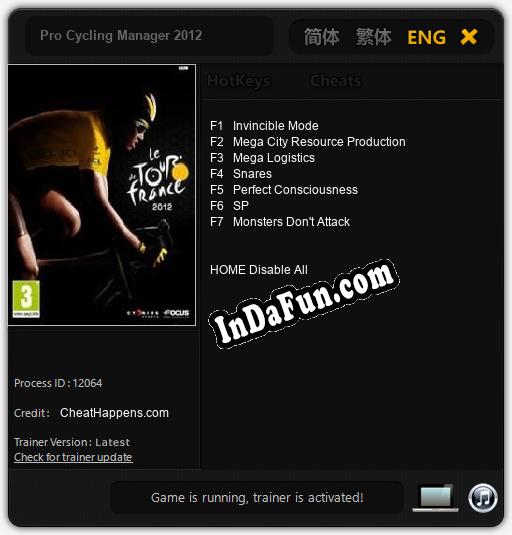 Pro Cycling Manager 2012: TRAINER AND CHEATS (V1.0.84)