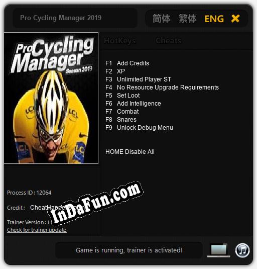 Trainer for Pro Cycling Manager 2019 [v1.0.8]