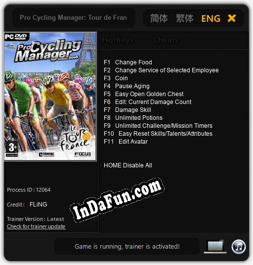 Pro Cycling Manager: Tour de France 2009: Trainer +11 [v1.7]