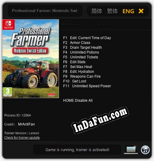 Professional Farmer: Nintendo Switch Edition: TRAINER AND CHEATS (V1.0.40)