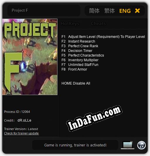 Trainer for Project F [v1.0.7]