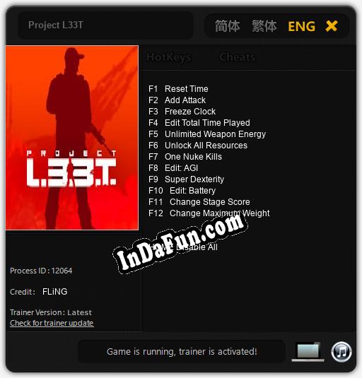 Project L33T: Cheats, Trainer +12 [FLiNG] » Free Download PC Games ...