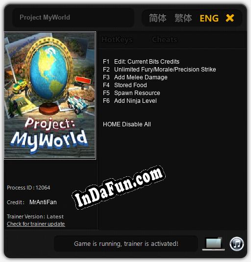 Project MyWorld: TRAINER AND CHEATS (V1.0.84)