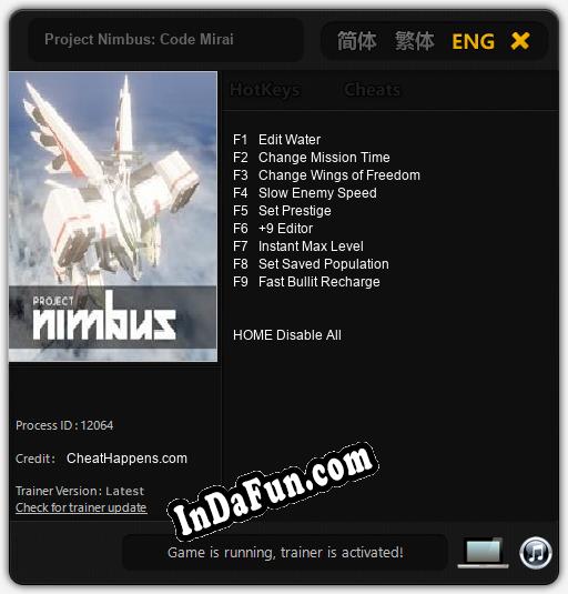 Project Nimbus: Code Mirai: Cheats, Trainer +9 [CheatHappens.com]