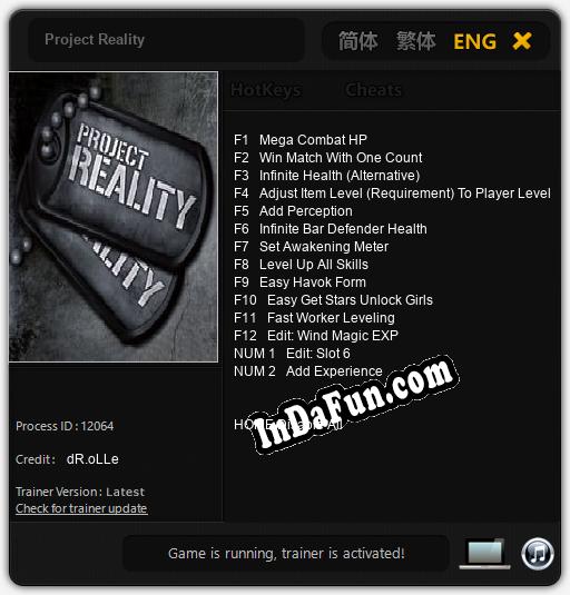 Project Reality: Trainer +14 [v1.7]