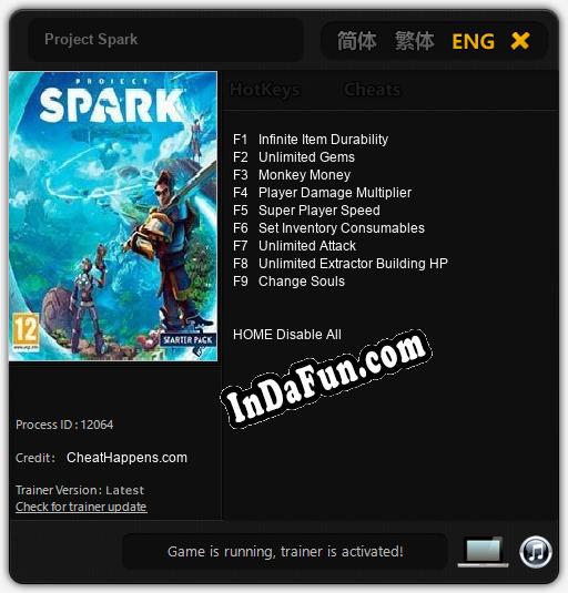 Project Spark: Cheats, Trainer +9 [CheatHappens.com]