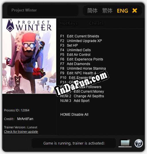 Project Winter: Trainer +15 [v1.6]