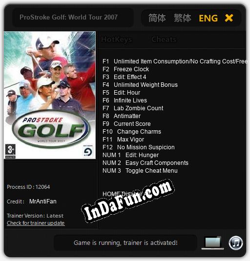 ProStroke Golf: World Tour 2007: Cheats, Trainer +15 [MrAntiFan]